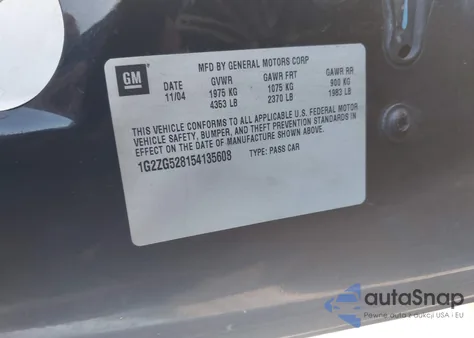 2005 Pontiac G6 from USA, damaged, VIN 1G2ZG528154135608